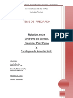 Relacion Burnout y Bienestar Psicológico PDF