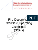 Fire Department Standard Operating Guidelines (Sogs)