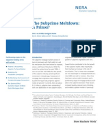 NERA Subprime Meltdown Primer