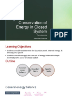 3 - Conservation of Energy in Closed System