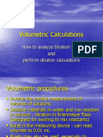 Volumetric Calculations: How To Analyze Titration Data and Perform Dilution Calculations