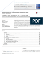 Review of Hydraulic Transmission Technologies For Wave Power Generation