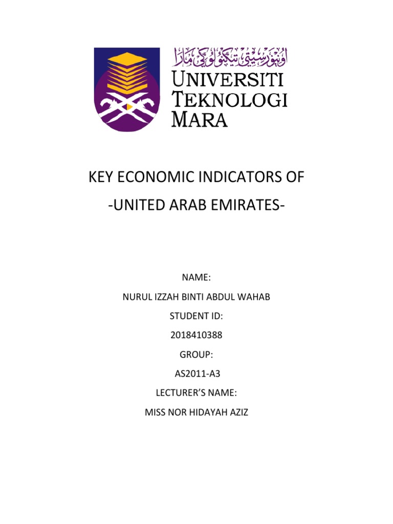 Key Economic Indicators of Uae PDF Economic Growth United Arab