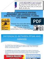 Master of Education of Strategic Management and Leadership (Ed705) Edm 704: Policy and Educational Planning Topic: Mbmmbi