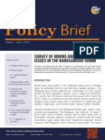 Policy Brief: Survey of Mining, Petroleum Issues in The Bangsamoro-ARMM