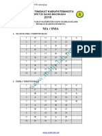 Kunci Jawaban KSM MA 2018 PDF