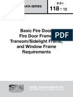 SDI 118-2012 Basic Fire Door, Fire Door Frame, TransomSidelight