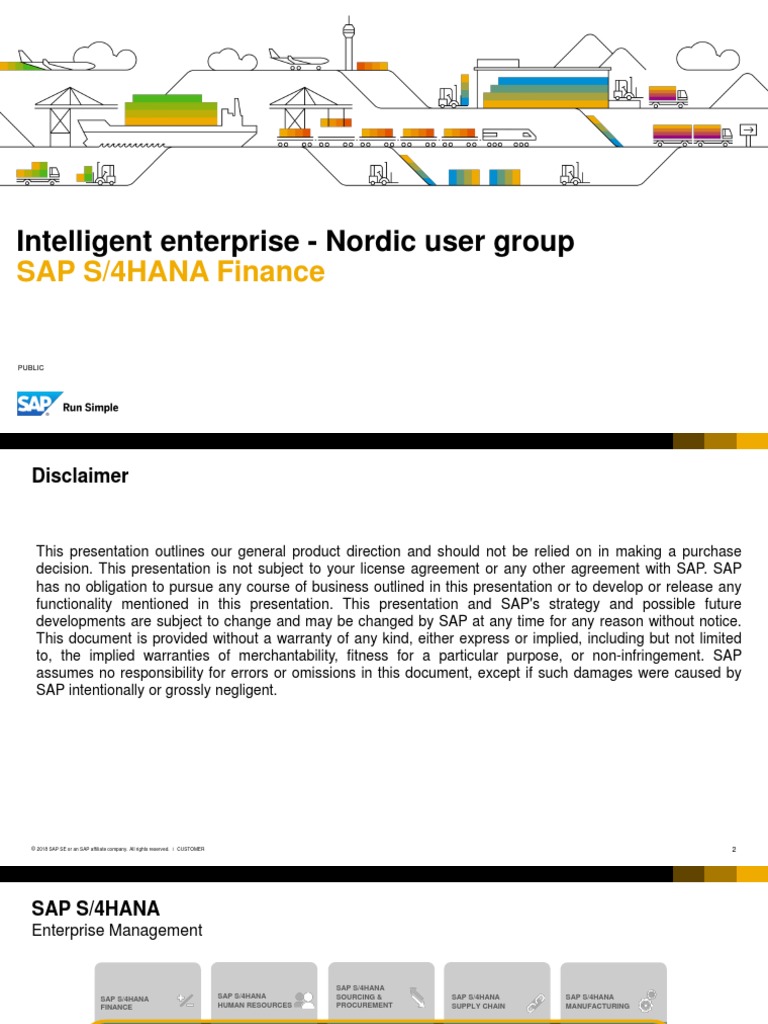 Intelligent Enterprise - Nordic User Group: SAP S/4HANA Finance | PDF ...