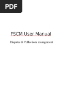 FSCM User Manual: Disputes & Collections Management