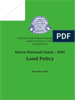 Karen National Union Land Policy