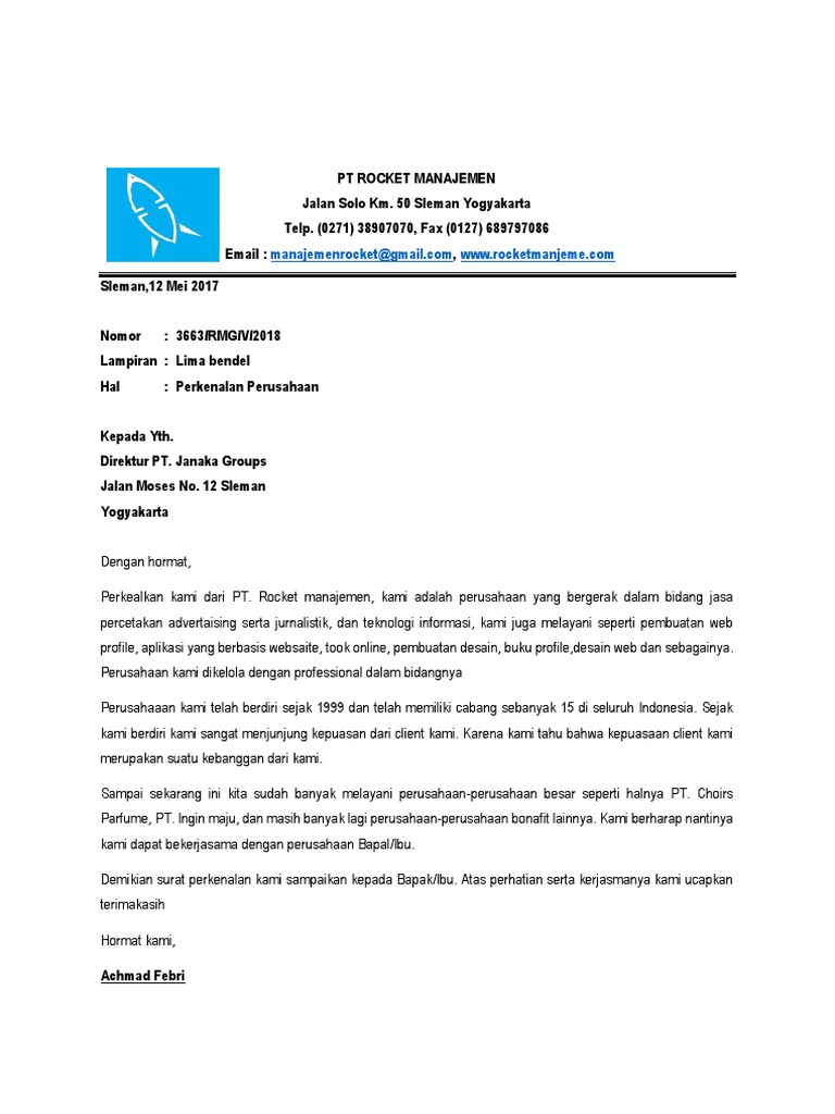 PT Rocket Manajemen | PDF