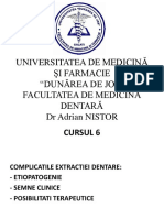 Universitatea de Medicină Şi Farmacie "Dunărea de Jos" Facultatea de Medicină Dentară DR Adrian NISTOR