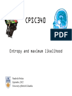 CPSC340: Entropy and Maximum Likelihood