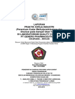 Laporan Prakerin PT Genero Pharmaceuticals (Lab Qc)