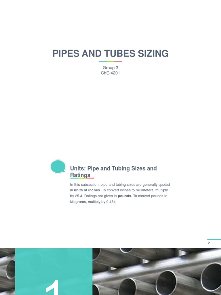 Pipe and Tube Sizing | PDF | Pipe (Fluid Conveyance) | Stainless Steel