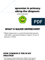 Major Depression in Primary Care JOURNAL READING