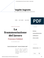 La Frammentazione Del Lavoro Francesco Ciafaloni - L'Ospite Ingrato