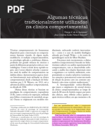 ALGUMAS TÉCNICAS TRADICIONALMENTE UTILIZADAS NA CLINICA COMPORTAMENTAL