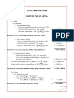 Load Calculations Ground Floor Level