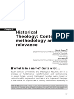 Historical Theology Content Methodology and Releva