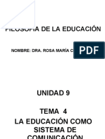 La educación como sistema de comunicación