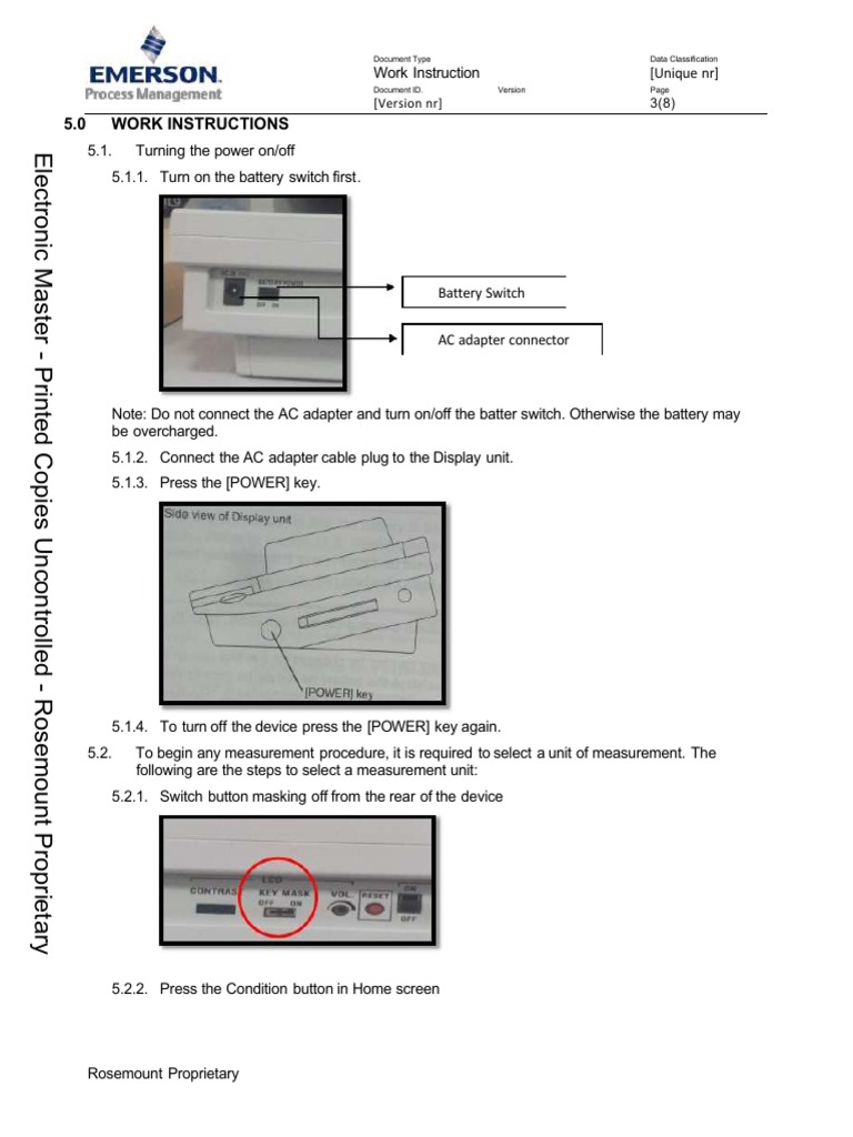 Surface Roughness Tester Work Instruction PDF Electrical Components