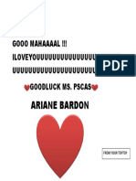 Ariane Bardon: Gooo Mahaaaal !!! Iloveyouuuuuuuuuuuuuuuuuuuuu Uuuuuuuuuuuuuuuuuuuuuuuuuu!!! Goodluck Ms. Pscas