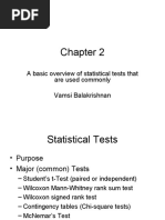 A Basic Overview of Statistical Tests That Are Used Commonly