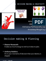 Rational Decision Making & Creativity