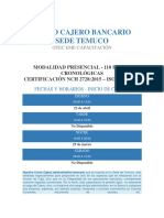 Curso Cajero Bancario Sede Temuco