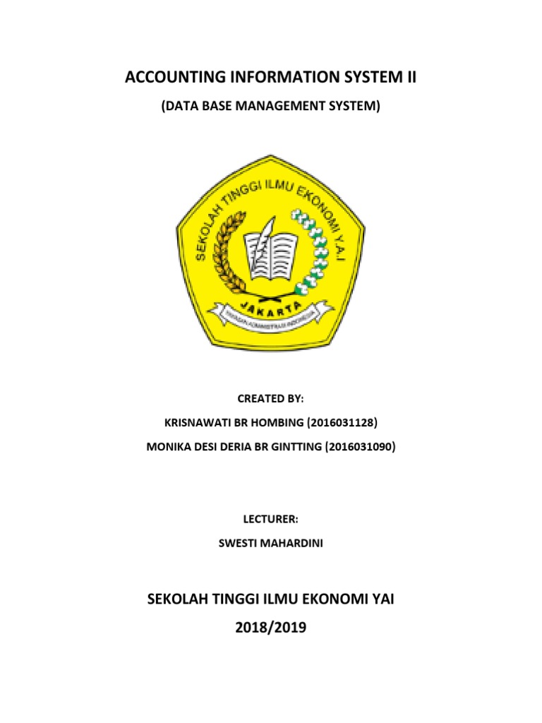 Database Management in Accounting Systems | PDF | Relational Database ...