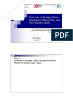 Outcomes of Strategic Urban Development Master Plan and Pre-Feasibility Study