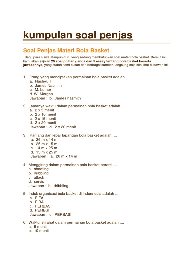 Kumpulan Soal Penja1 Docx