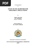 Study of Solar Dryers For Industrial Applications: A Seminar Report On