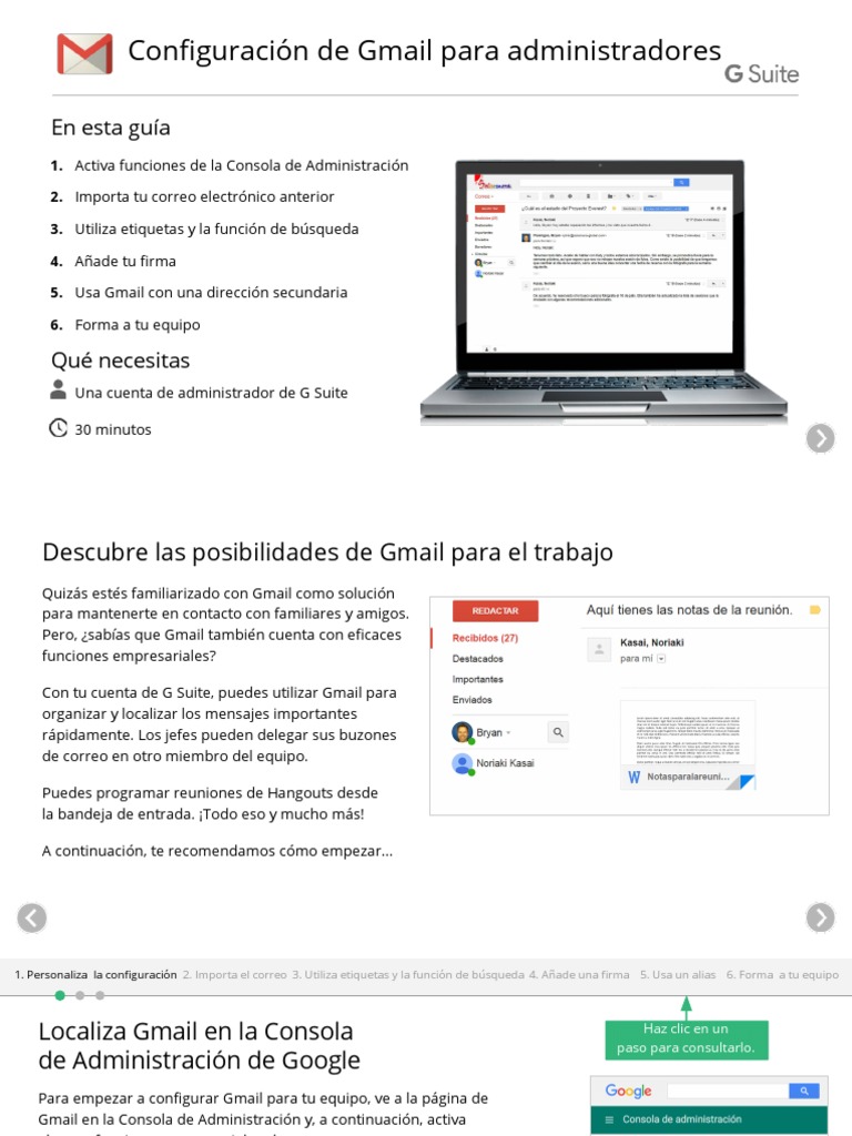 Configuracion Gmail-Admin-GSuite | PDF | Gmail | Informática
