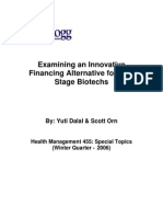 Examining Alternative Financing Structures For Biotechs