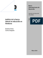 BID Analisis de La Fuerza Laboral en Educacion en Honduras
