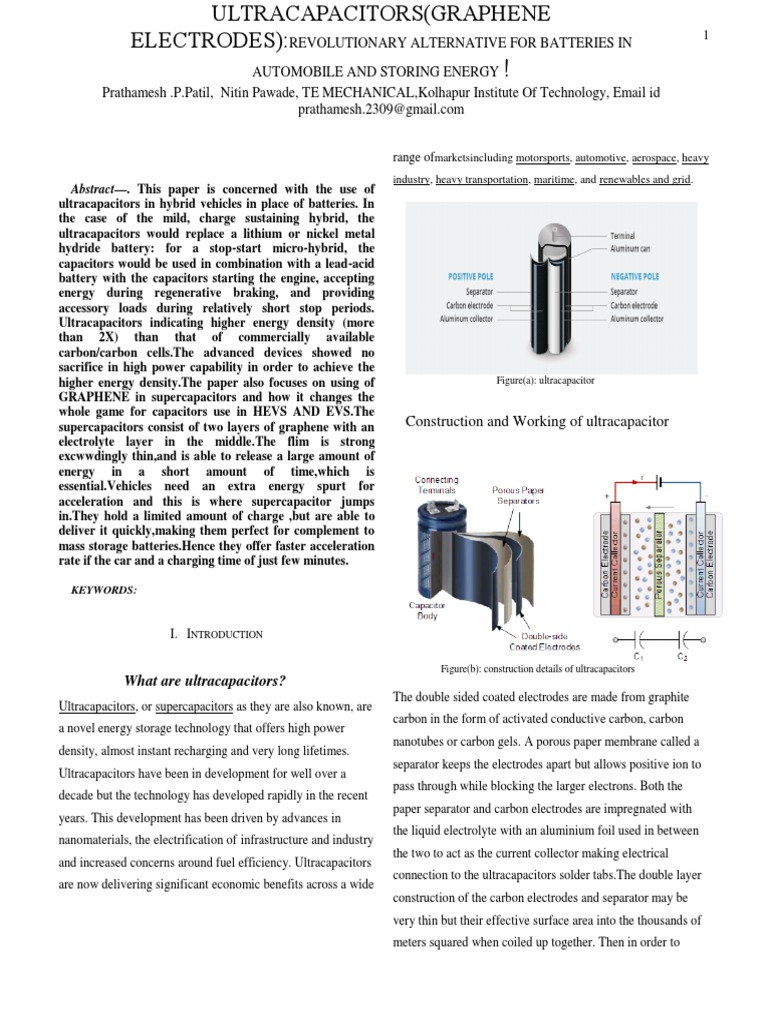 Graphene Ultracapacitors in Hybrid Vehicles | PDF | Capacitor | Graphene