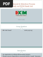 Presentation On Recruitment & Selection Process of EXIM Bank LTD