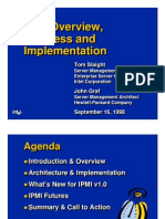 IPMI Overview, Progress and Implementation