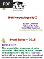 2018 Herpetology (B/C) : Karen Lancour National Bio Rules Committee Chairman