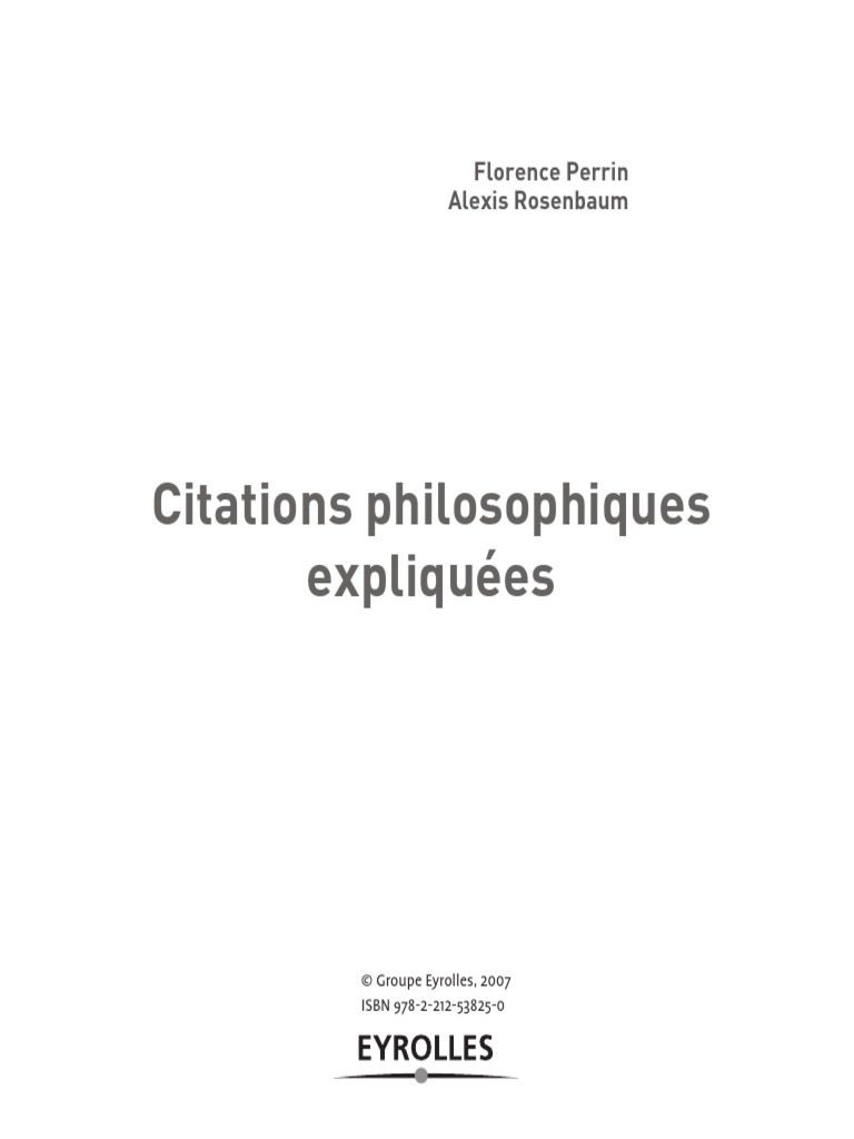 Citations Philosophiques Expliquees Pdf Conscience Reve