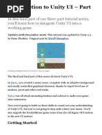 Introduction To Unity UI - Part 3