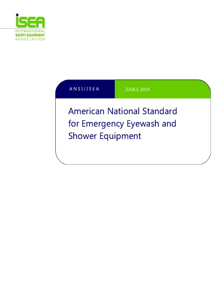 Standard for Emergency Eyewash and Shower Equipment Requirements