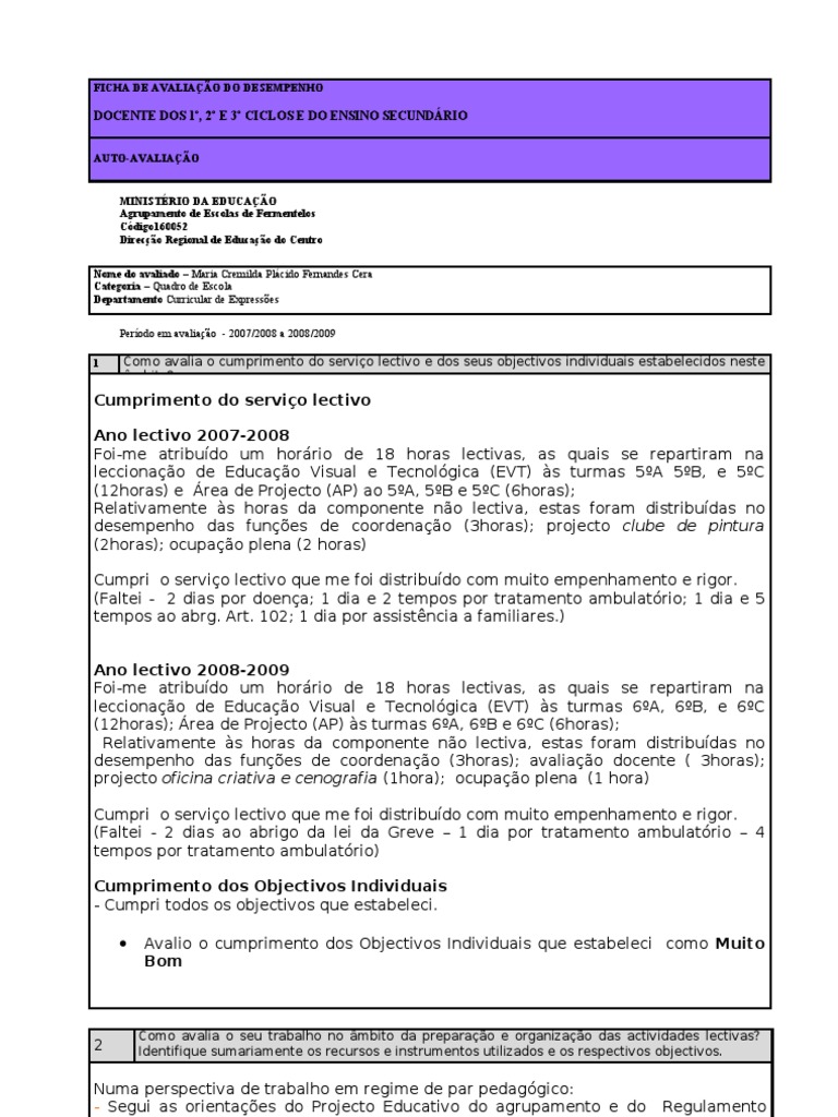 autoavalia-o-docente-preenchida-pdf-interdisciplinaridade-pedagogia