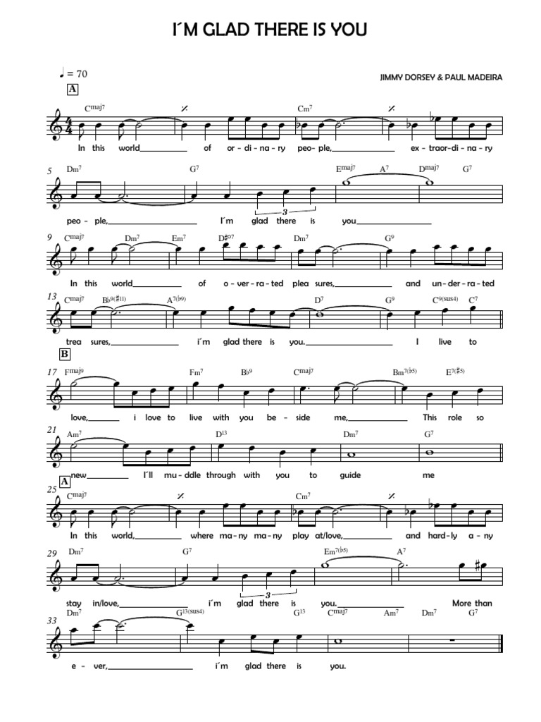 I M Glad There Is You: Jimmy Dorsey & Paul Madeira | PDF