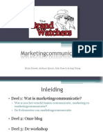 Marketingcommunicatie Presentatie