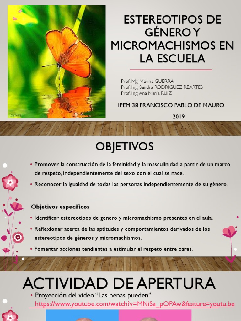 Estereotipos y Micromachismos en IPEM 38 | PDF | Género | Estudios de ...