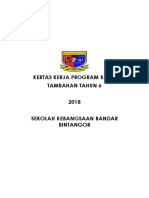 Kertas Kerja Kelas Tambahan Tahun 6 2018