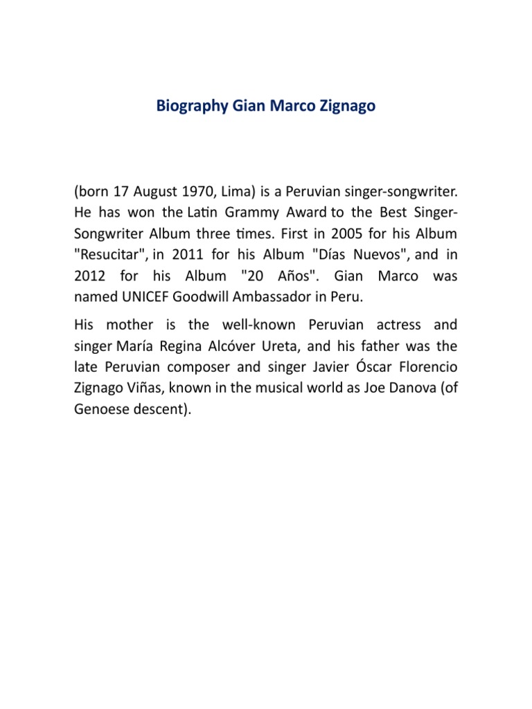 Biografia en Ingles | PDF